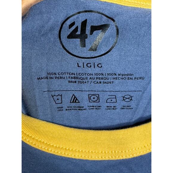 47 Brand - St. Louis Blues Shirt w/Yellow Shoulder Stripes - Picture 5 of 6